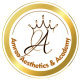 Logo of Amraaa Aesthetics & Academy with crown design.