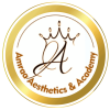 Logo of Amraaa Aesthetics & Academy with crown design.